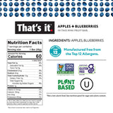 That's it. Mini Fruit Bars (Variety 35 Pack) No Sugar Plant-Based, Vegan & Gluten Free, Breakfast Bar, Paleo, for Children, Non GMO, Fiber (7