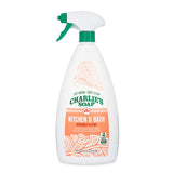 Charlie's Soap Kitchen & Bath Household Cleaner Spray (32 Fl. Oz., 2 Pack) Natural Kitchen and Bathroom Multi-Surface Cleaner - Non-Toxic