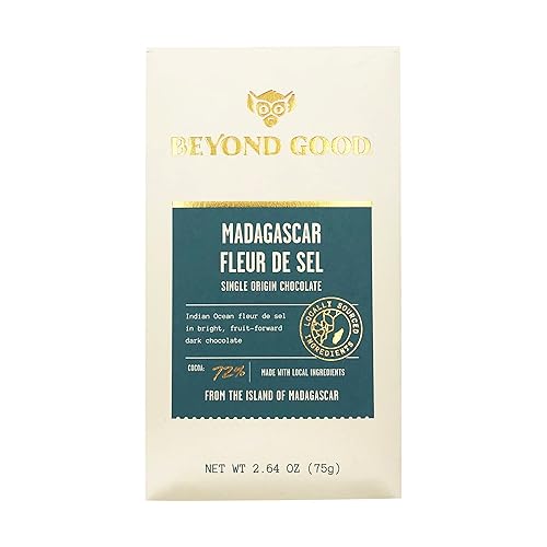 Beyond Good, Madagascar Fleur De Sel Chocolate Bar, 2.64 Ounce