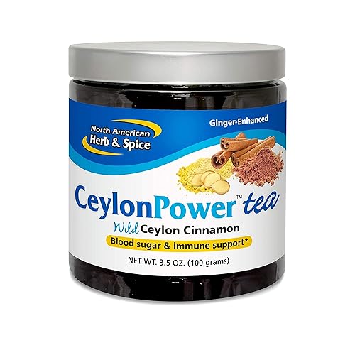 NORTH AMERICAN HERB & SPICE CeylonPower Tea - 90g - Supports Immune System & Metabolism - Non-GMO - 50 Servings