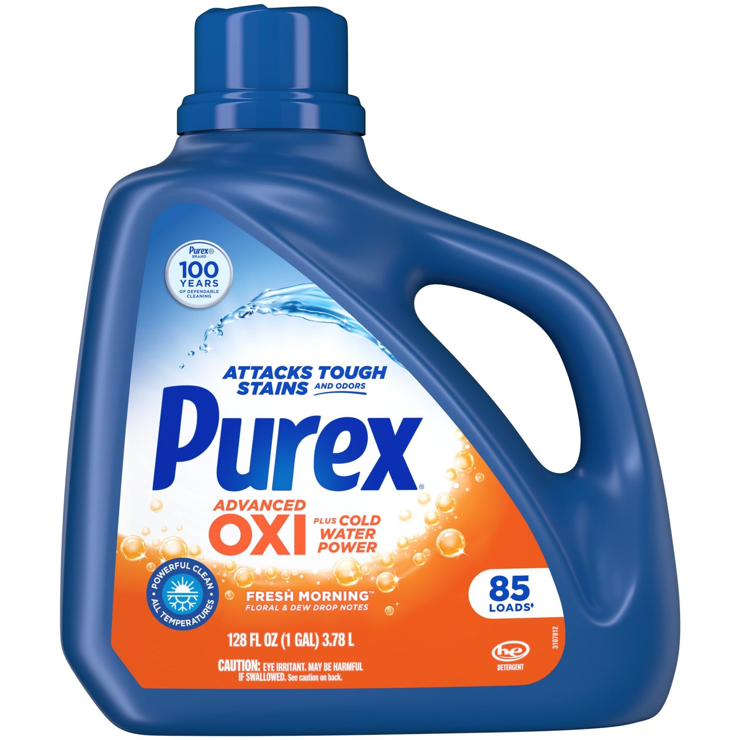 Purex Advanced Oxi with Odor Fighter Liquid Detergent, 128 fl oz, 85 wash loads