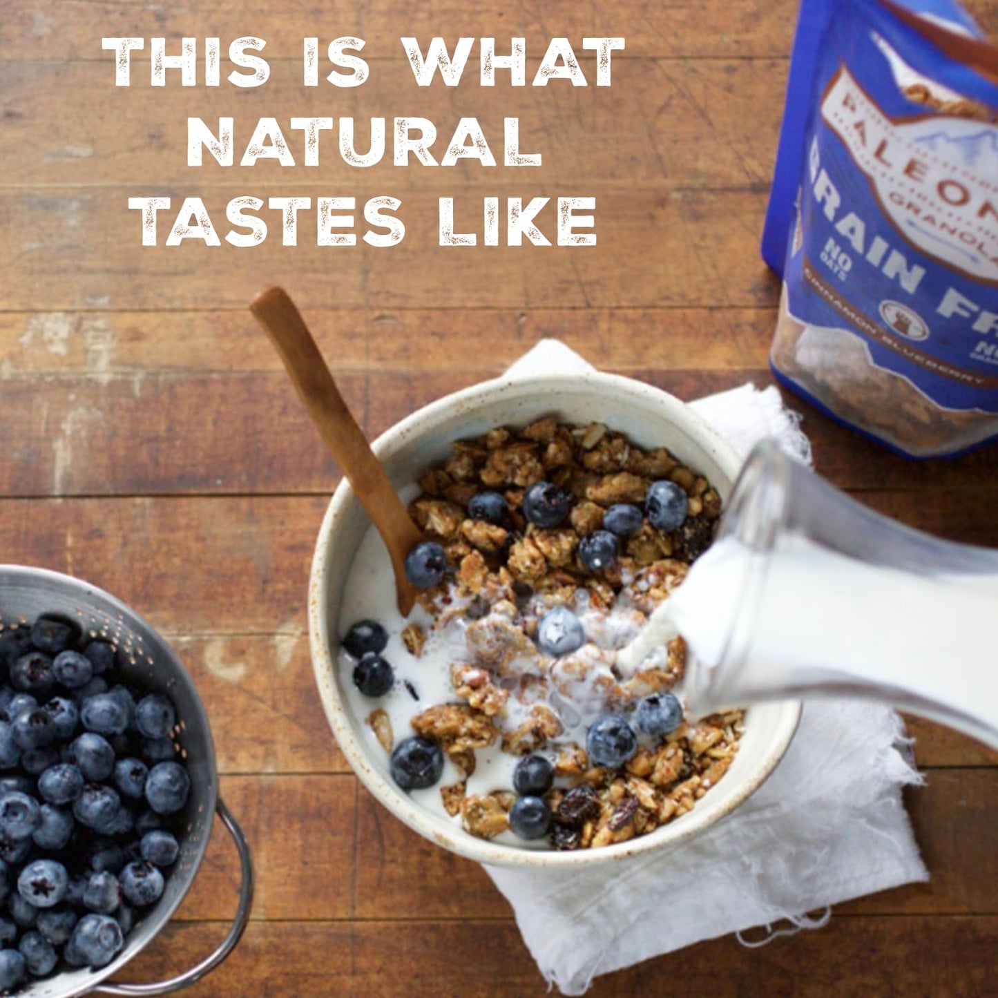 Paleonola Cinnamon Blueberry Grain Free Granola, 10 Oz Resealable Bag (Pack of 6) - Grainless Paleo Granola Blended w/Dried Coconut & Blueberries