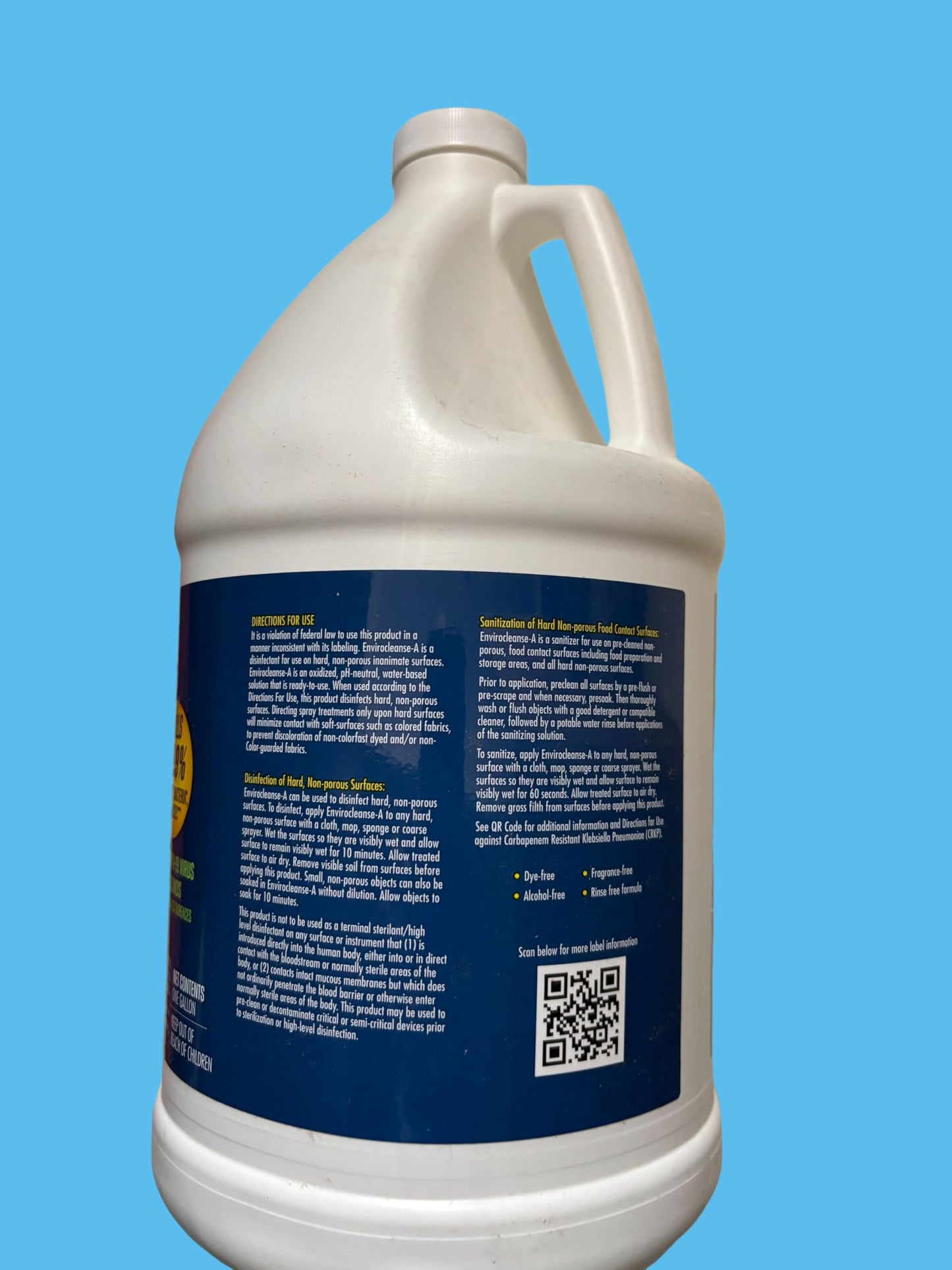 ENVIROCLEANSE-A Liquid Disinfectant - 1 Gallon Hypochlorous Acid Formula - No Bleach or Harsh Chemicals Safe for Homes, Offices, and Doctors' Offices