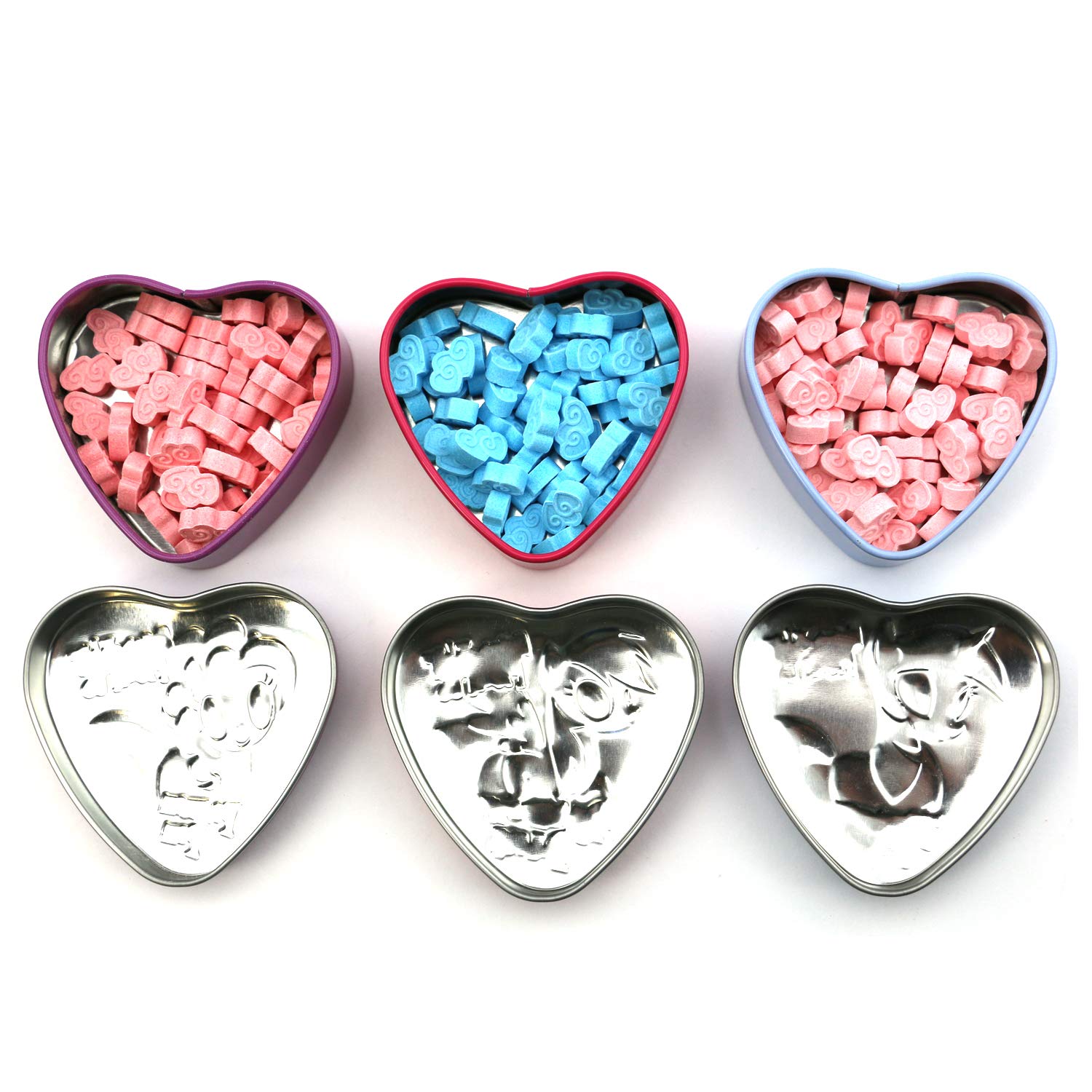 My Little Pony Friendship Hearts Tin Candy (3 Pack) Berry Flavor Gift Stuffer with 2 GosuToys Stickers