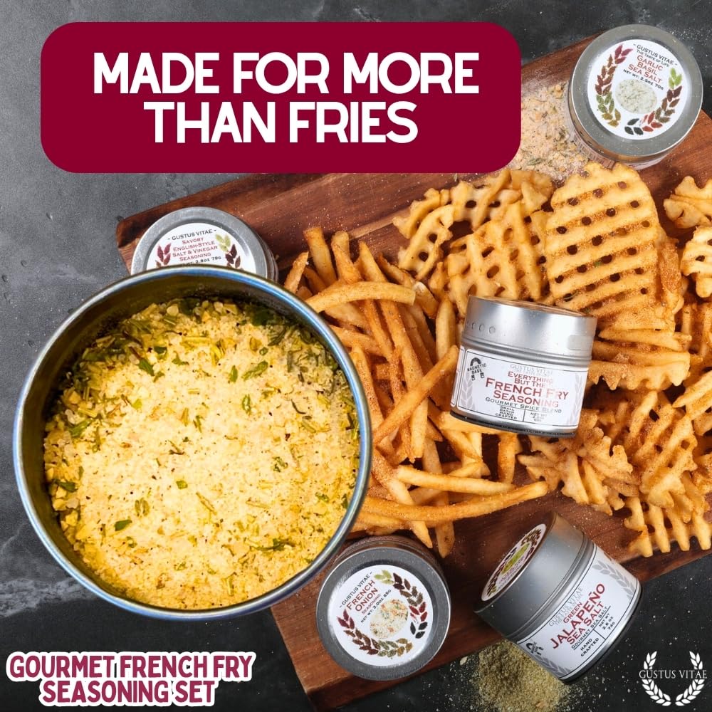 Gourmet French Fry Seasoning Set - Six Pack | Oprah's Favorite Thing 2024 | Authentic Small Batch Seasoning Mixes | 6 Gourmet All Natural Spice Blends
