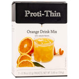 Proti-Thin Orange Fruit High Protein Drink Mix - Instant Refreshment with Natural Flavors | Low Calorie & Low Carb, Fat & Sugar-Free, Gluten-Free |