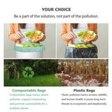 Biodegradable 8 Gallon Trash Bags, AYOTEE Garbage Bags 8 gallon, Compostable Medium Trash Bag, Unscented Leak Proof Bag for Office, Home, Bathroom