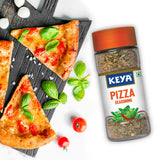 Keya Pizza Seasoning All Natural Healthy Spice Blend for Pizza, Pasta More Glass Bottle Premium Herbs and Spices Contains Freeze dried herbs Export