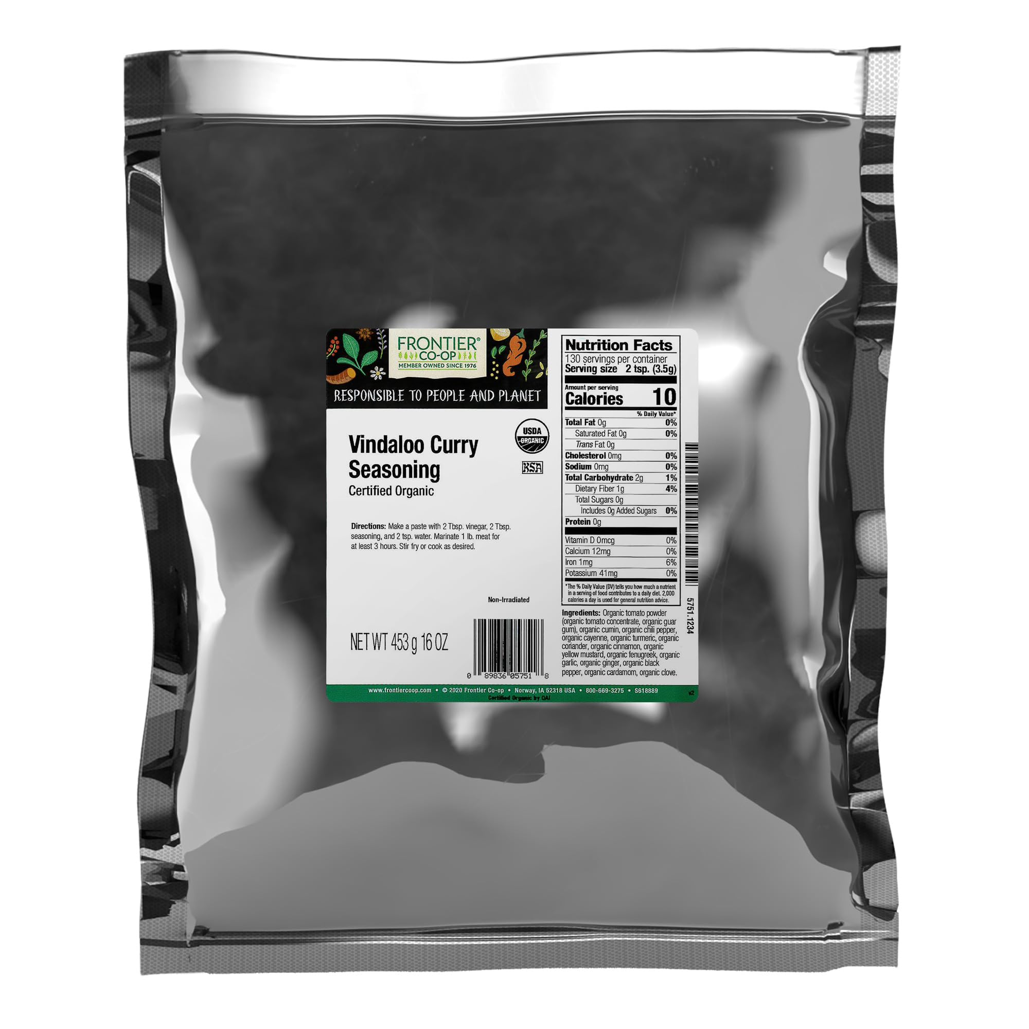Frontier Co-op Organic Vindaloo Curry Seasoning 1lb