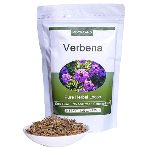 MOCKRAND Premium Vervain Herb Cut & Sifted, 4.23 Oz/120g | Dried Loose Leaf for Tea | Resealable Pouch