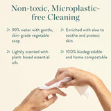 Biom All-Purpose Cleaning Wipes Refill (8pk x 60ct Each)- Fragrance Free - Biodegradable, All Natural, Plant-Based, Non-Toxic Wipes for Home & Travel