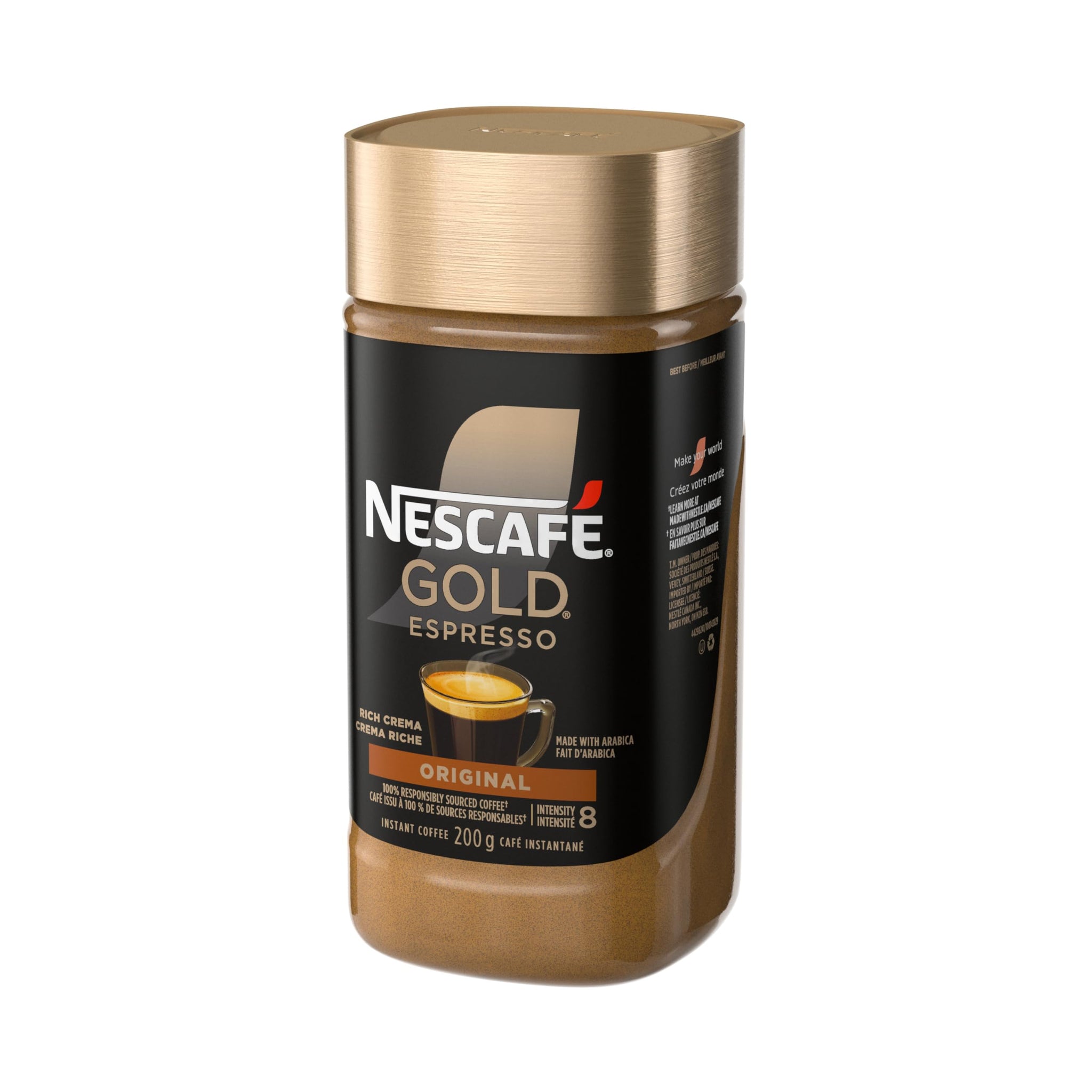 NESCAFE Gold Espresso Instant Coffee, 200g/7.1 oz., {Imported from Canada}