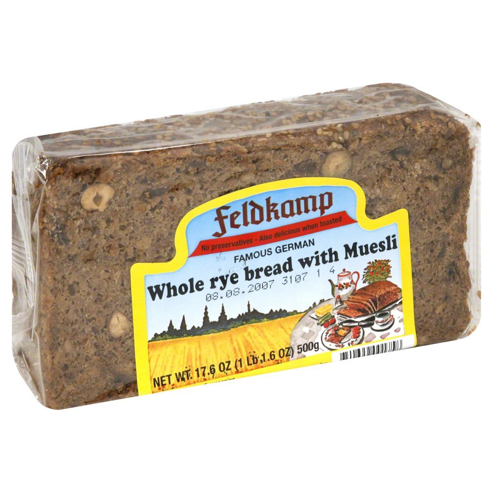 Delba Famous German Whole Rye Bread with Muesli, 16.75 Ounce (Pack of 12)