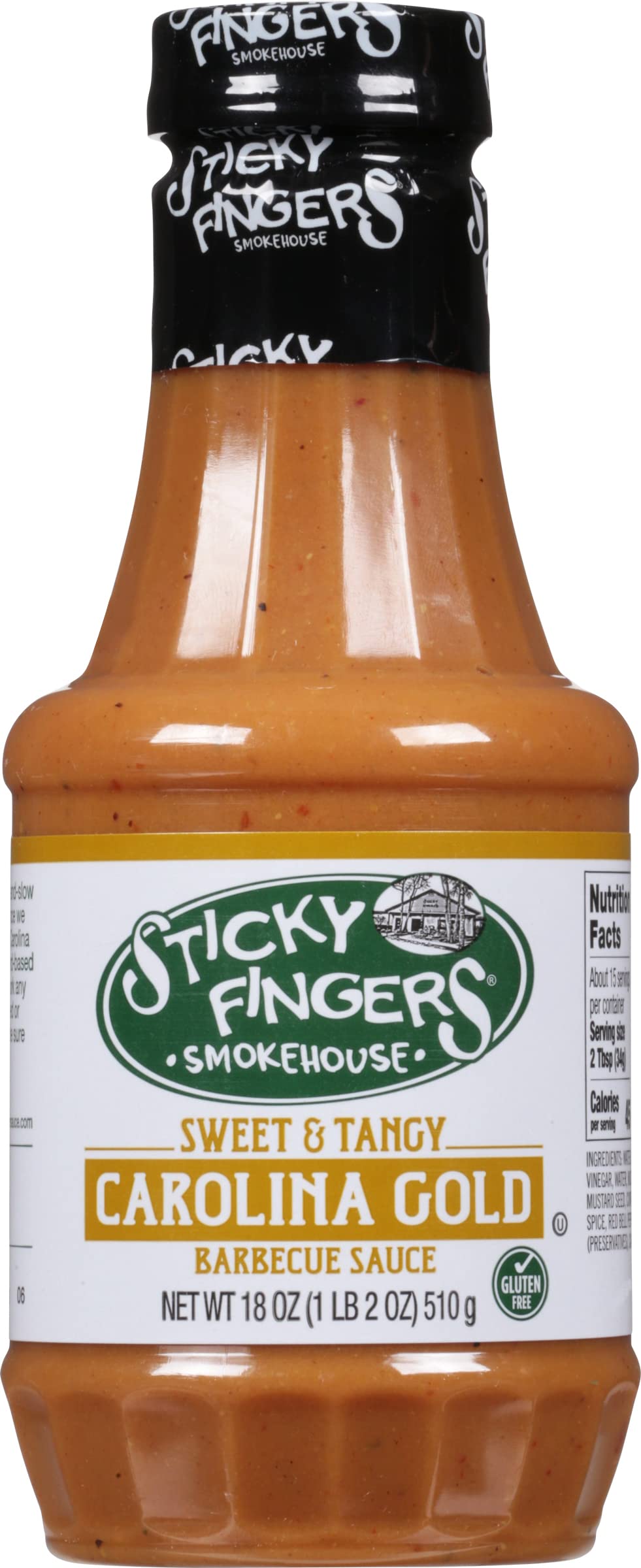 Sticky Fingers Carolina Classic Barbecue Sauce, 18 Ounces - Pack of 2