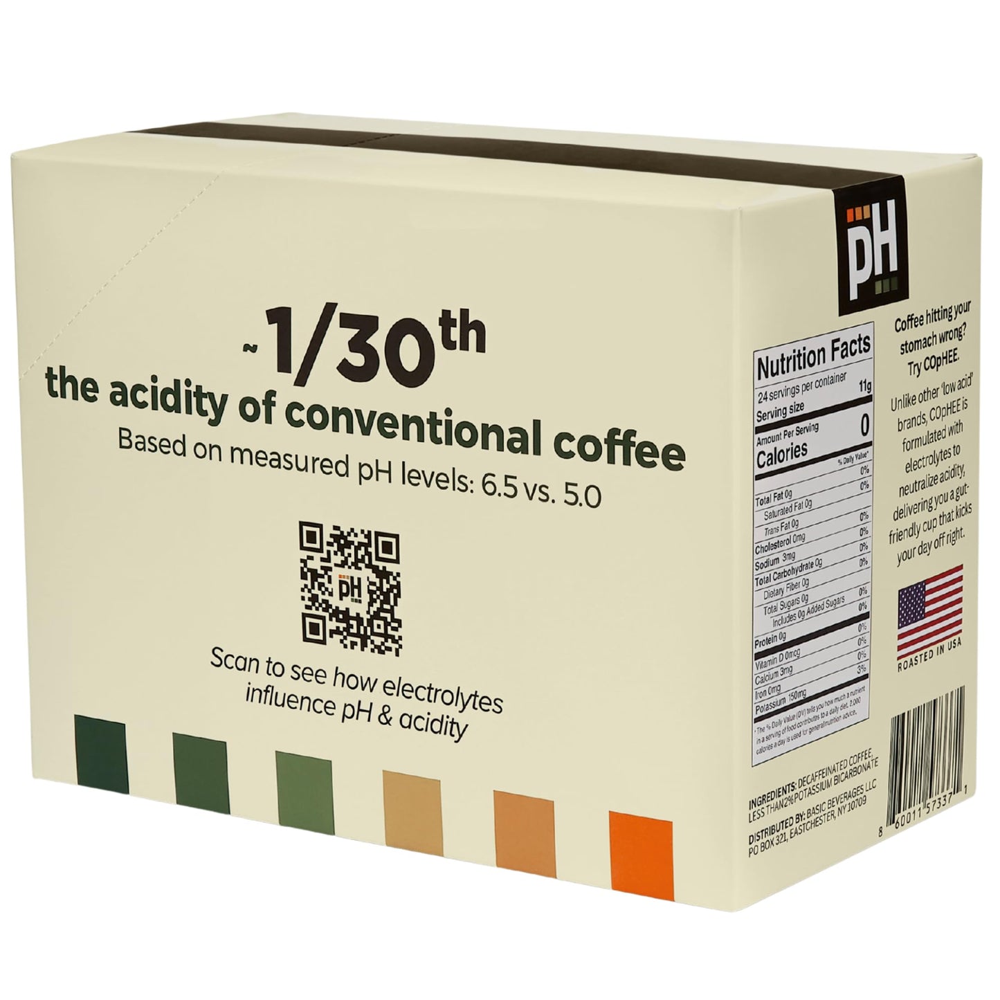 Low Acid Coffee - Decaf Coffee Pods - Medium Roast - Smooth Non-GMO Arabica Coffee - Electrolyte Infused for Sensitive Stomachs, Acid Reflux