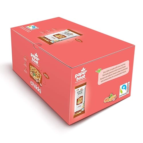 Paper Boat Chikki, Peanut Bar, No Added Preservatives and Colours (Pack of 30, 28g Each)