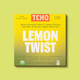 TCHO Lemon Twist Chocolate Bar (3 Pack) | 67% Dark Chocolate Shell with Lemon & Oat-Milk White Chocolate Filling | Plant-Based Organic & Fair Trade |