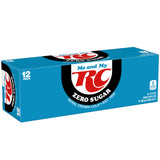 RC Cola Zero Sugar Soda, 12 fl oz cans, 12 pack