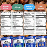 Folk Revival Variety Pack Keto Instant 'Oatmeal' - 20g of Protein, Low Carb, High Fiber, 2 Blueberry, 2 Maple Walnut, 1 Chai Almond, 1 Original - 6