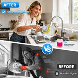 Electric Spin Scrubber for Scrub Daddy/Mommy, Goldusk 2-Speed Power Cleaning Brush with Digital Display 4 Replacement Brush Heads, Smiley Sponge Wand