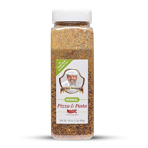 Chef Paul Prudhomme's Herbal Pizza and Pasta Magic Seasoning - Parmesan Cheese, Italian Herbs & Spices - No Salt & MSG-Free - Ideal for Pizza, Pasta
