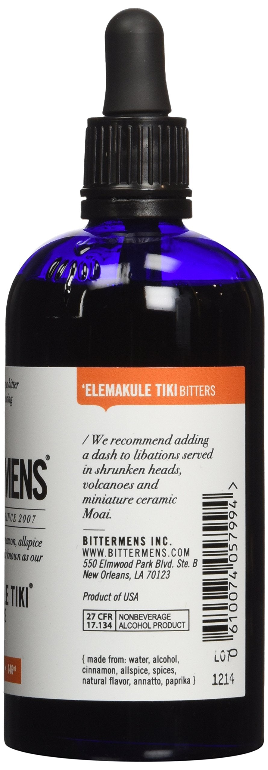 Bittermens Elemakule Tiki Bitters, 5oz - For Modern Cocktails, A Taste of the Islands; Mix in Tiki Drinks as Well as Cocktails Made with Dark Spirits