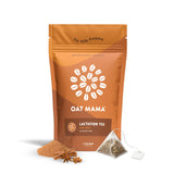 Oat Mama Flavored Microplastics-Free Lactation Tea for Breastfeeding Moms - Chai Spice Flavor - Breastfeeding Essentials for Milk Supply Increase