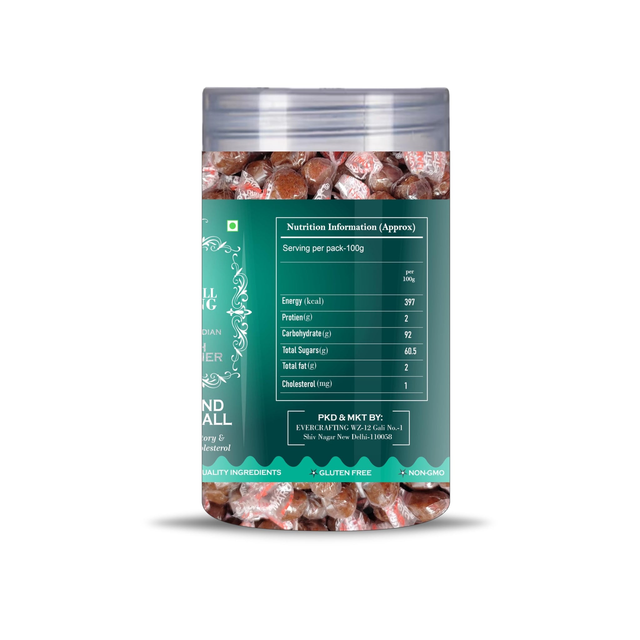 Blessfull Healing Tamarind Candy Ball 5 Oz(Ounce) Airtight Container With Spoon