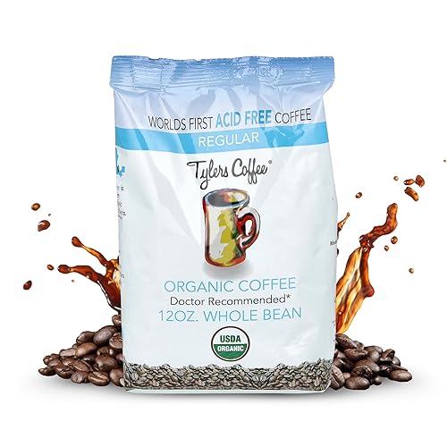 Tylers Coffee Organic Whole Bean Coffee - 100% Arabica Medium Roast - 12 oz, Single Origin, Smooth & Balanced Flavor