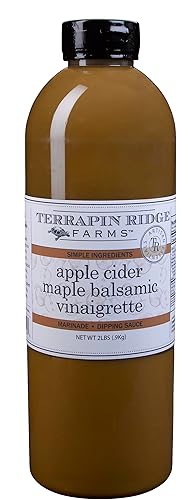 Terrapin Ridge Farms Apple Cider Maple Balsamic Vinaigrette - Gourmet Salad Dressing and Marinade - 1 Quart Bottle