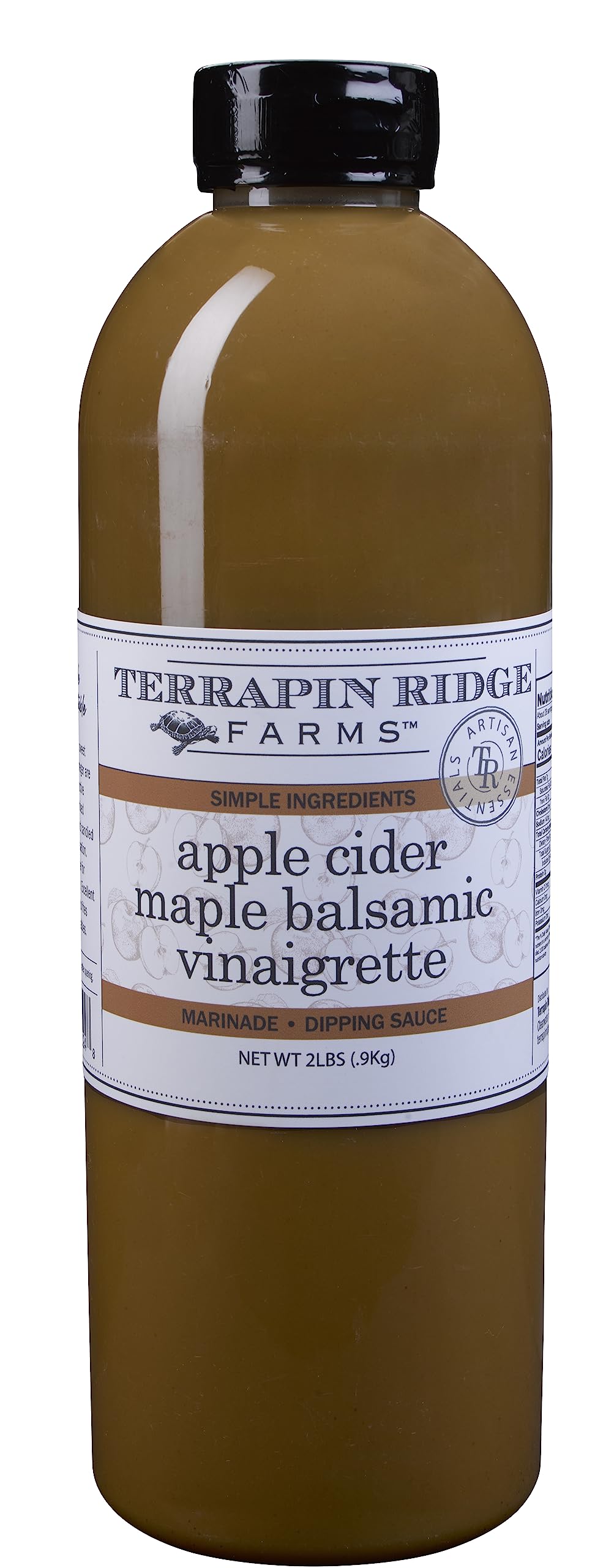 Terrapin Ridge Farms Apple Cider Maple Balsamic Vinaigrette - Gourmet Salad Dressing and Marinade - 1 Quart Bottle