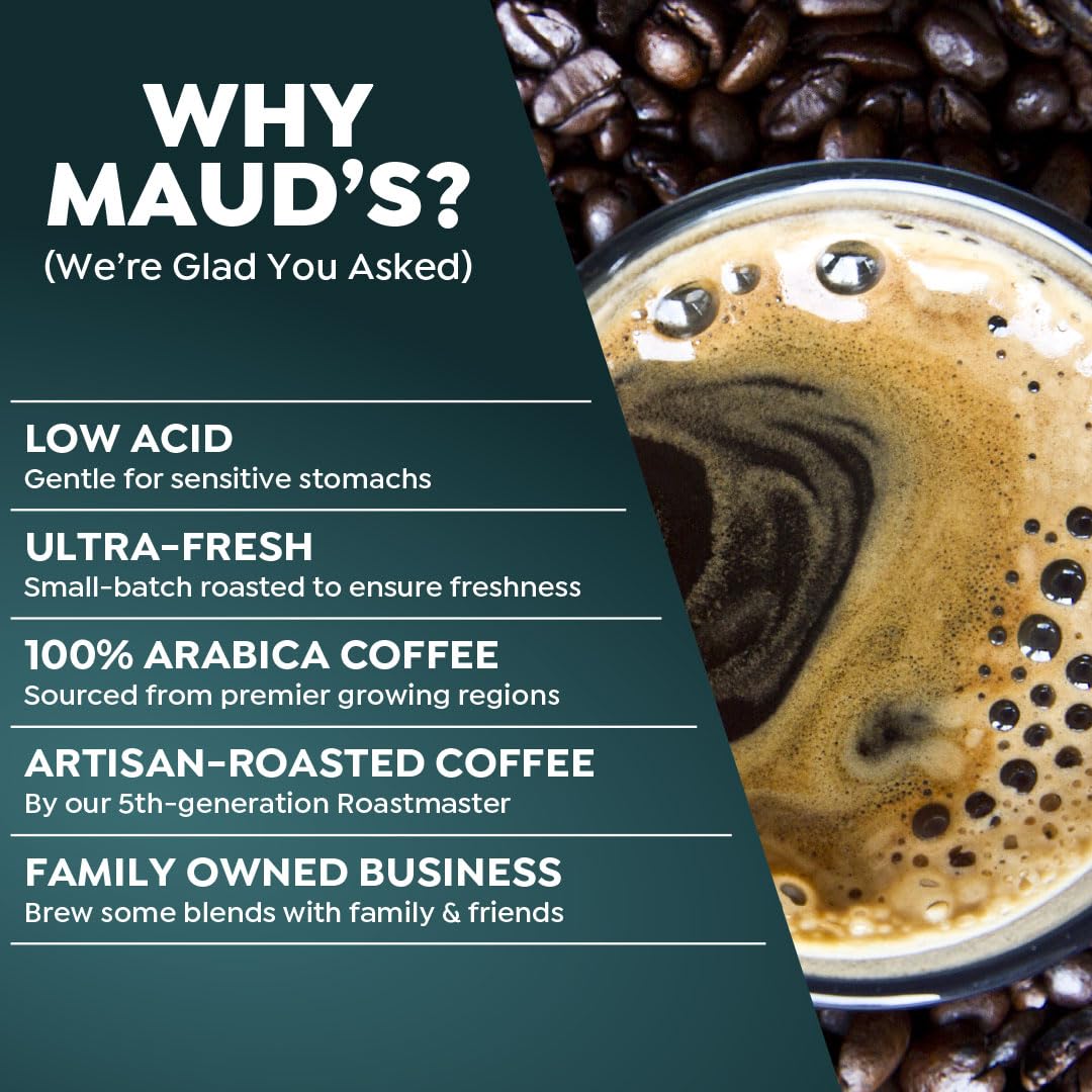 Maud's Kona Coffee Pods, 100 ct, Medium Roast Coffee in Single Serve Pods - 100% Arabica Coffee, Compatible with Keurig K Cups Maker