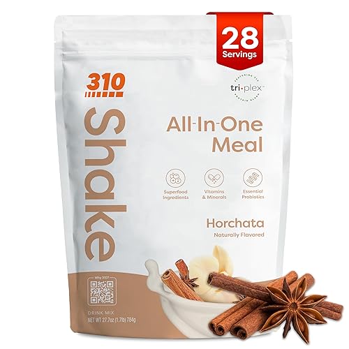 310 Nutrition All-In-One Meal Replacement Shake - Plant-Based Protein Powder with High Fiber, Probiotics, Digestive Enzymes & Adaptogens - Low Carb