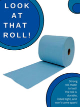 Tuff-Towel Blue Shop Towel for Shops | Jumbo Roll Heavy Duty Towels, 450 Sheets per Roll ($0.11 per Sheet) | For Mechanics, Farms, Dairies, Tire Shops