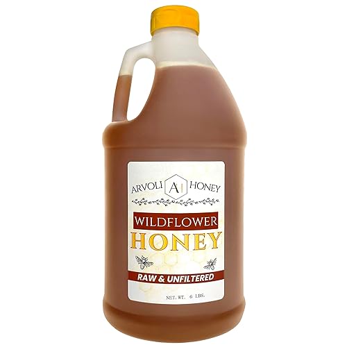 Bulk Honey - 6 LBS - Half Gallon of Raw Honey - Raw Wildflower