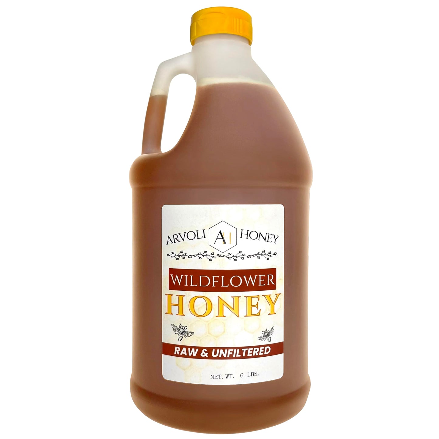 Bulk Honey - 6 LBS - Half Gallon of Raw Honey - Raw Wildflower