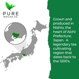 Pure Matcha Co | Premium Organic Ceremonial Grade Matcha Green Tea Powder | Authentic Japanese Origin | Sugar Free | 30g, 1.06oz