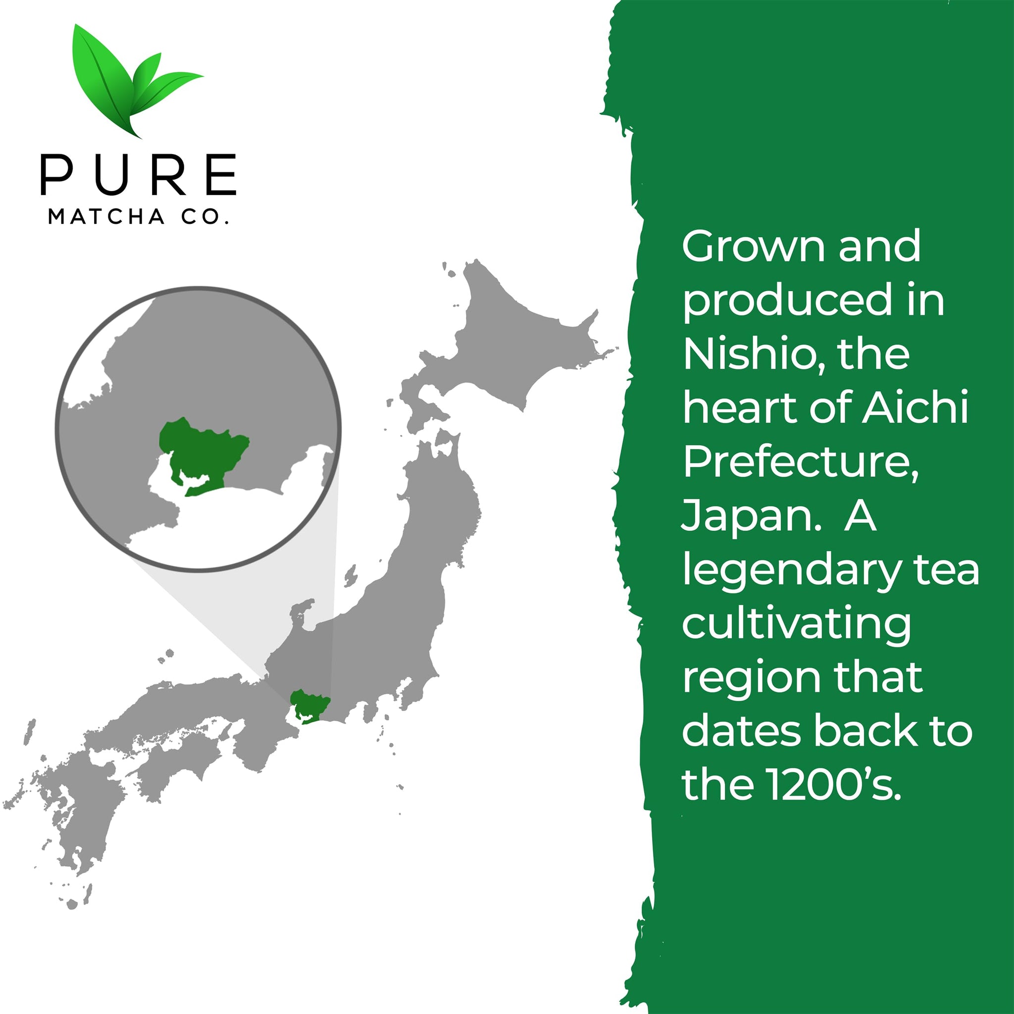 Pure Matcha Co | Premium Organic Ceremonial Grade Matcha Green Tea Powder | Authentic Japanese Origin | Sugar Free | 30g, 1.06oz