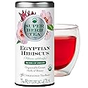 The Republic of Tea - Organic Egyptian Hibiscus SuperHerb Tea Tin, 36 Biodynamic Herbal Tea Bags, Naturally Caffeine-Free Herbs of Origin