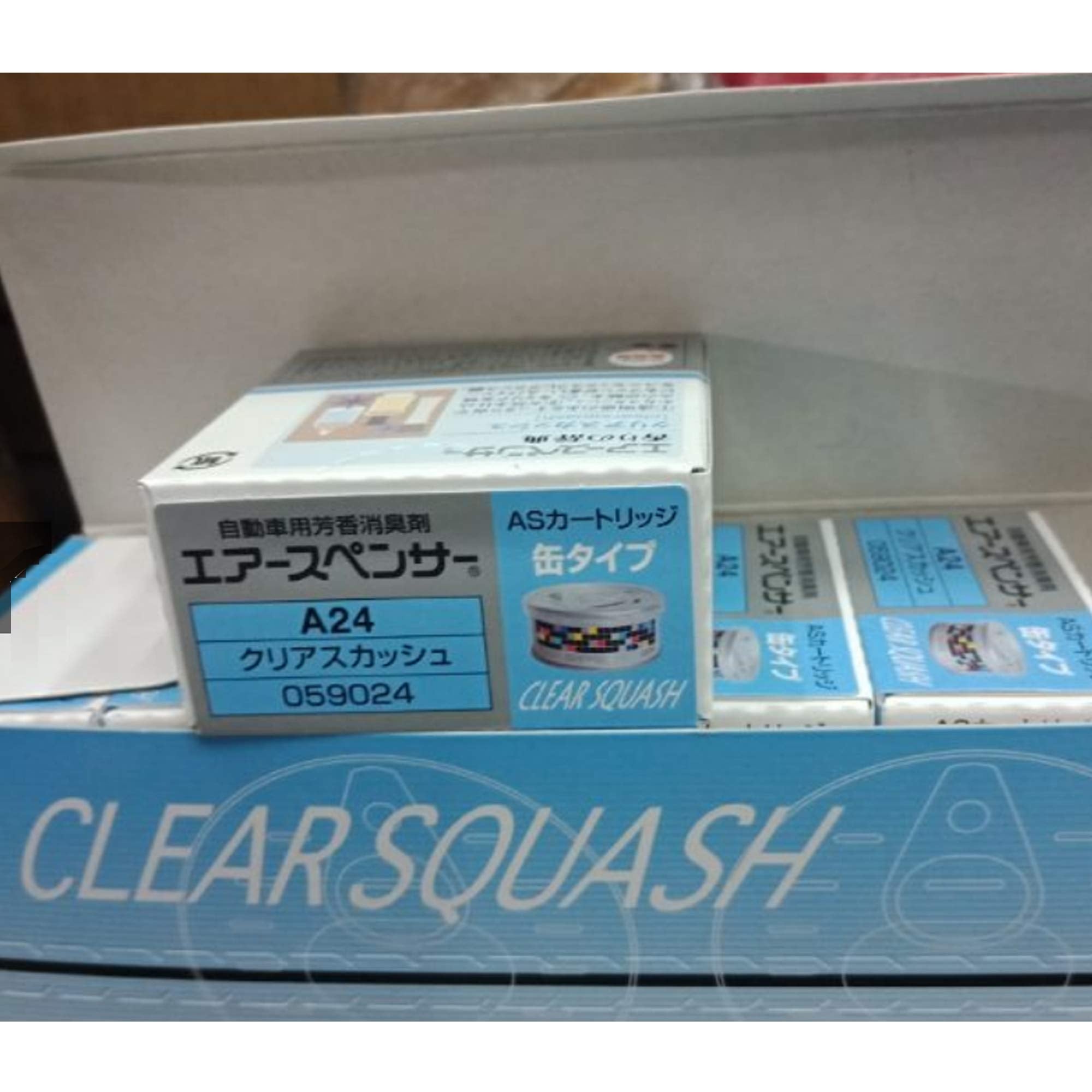 Air Spencer Cartridge 3x Squash (A9) and 2x Clear Squash (A24) scent, Heavy Duty, Last Long, JDM Eikosha Japan Car Air Freshener