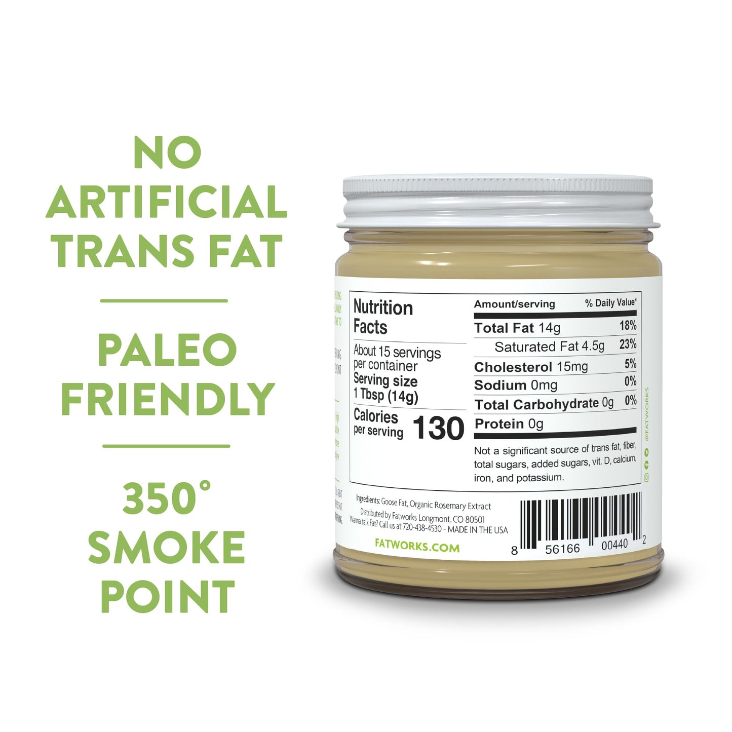 Fatworks, Premium USDA Goose Fat 3 pack, Ultimate Cooking Oil for Gourmet Frying and Baking. Hormone, antibiotic free, WHOLE30 APPROVED, KETO, PALEO