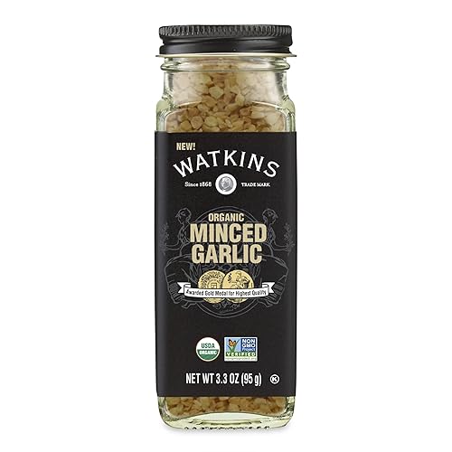 Watkins Organic Minced Garlic, 3.3 oz., 1 Count