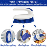 CELOX Kitchen Scrub Brush Set with Ergonomic Handle, Deep Cleaning Brushes, Include Dish Brush (Blue)