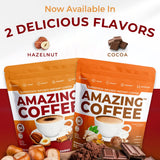 Superfoods Company | Amazing Coffee - Instant Coffee| Mushrooms, Superfoods - Hazelnut French Roast - Gluten Free, Non-GMO, Sugar Free, Vegan, Keto