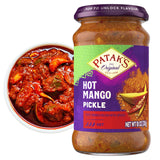 Patak’s Hot Mango Pickle - Authentic Indian Relish w/Mango Chunks, Mustard Seeds & Aromatic Spices - Perfect for Sandwiches, Salads & Cold Meats