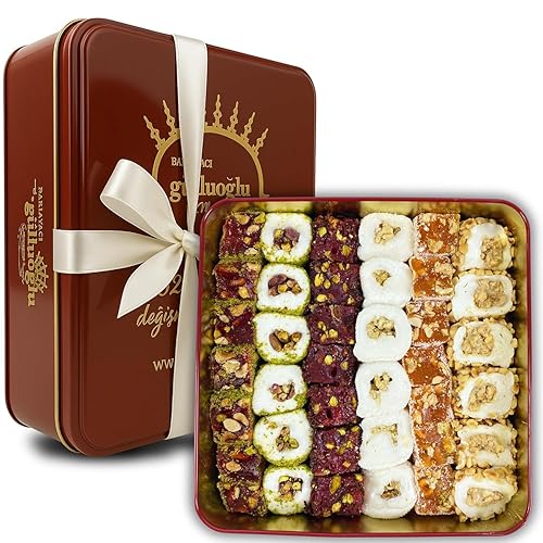 Gulluoglu Assorted Turkish Delight, Approx. 36-39 pieces (2.2 lb - 1000 gr), Daily Fresh Shipment From Istanbul/Turkey