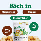 Food to Live Dry Roasted Macadamia Nuts Halves and Pieces, 1 Pound - Oven Toasted Unsalted Snack, Great for Baking and as Topping for Salads, Yogurt