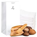 Duro 8# White Paper Bags 100 Count - Bulk White Paper Lunch Bags for Deli, Restaurant Takeout, Grocery & Luminary Disposable SOS Lunch Sacks - 6.12 x