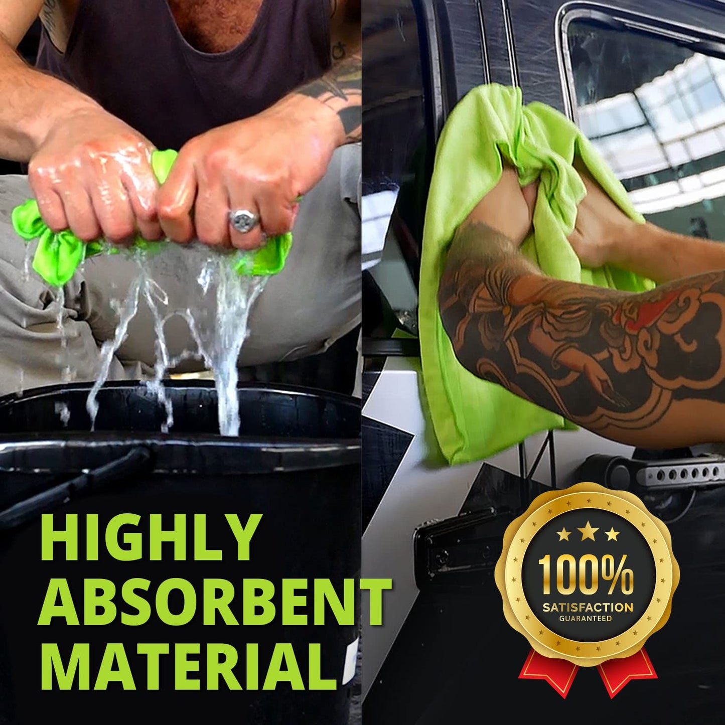HELOMOR 6 Extra Large Microfiber Cleaning Cloths, 30"x18" Floor Towels for Squeegee Mop, Reusable Multi-Purpose Cleaning Rags for House, Kitchen, Car