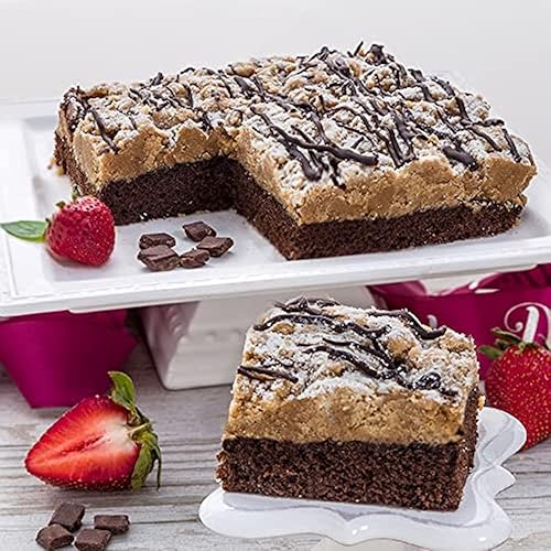 Gourmet Chocolate Crumb Cake Gift Box By Dulcet Gift Baskets- Freshly Baked Handmade Moist Chocolate Crumb Cake For House Warming, Office Parties